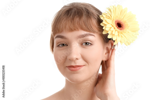Beautiful young woman with ...