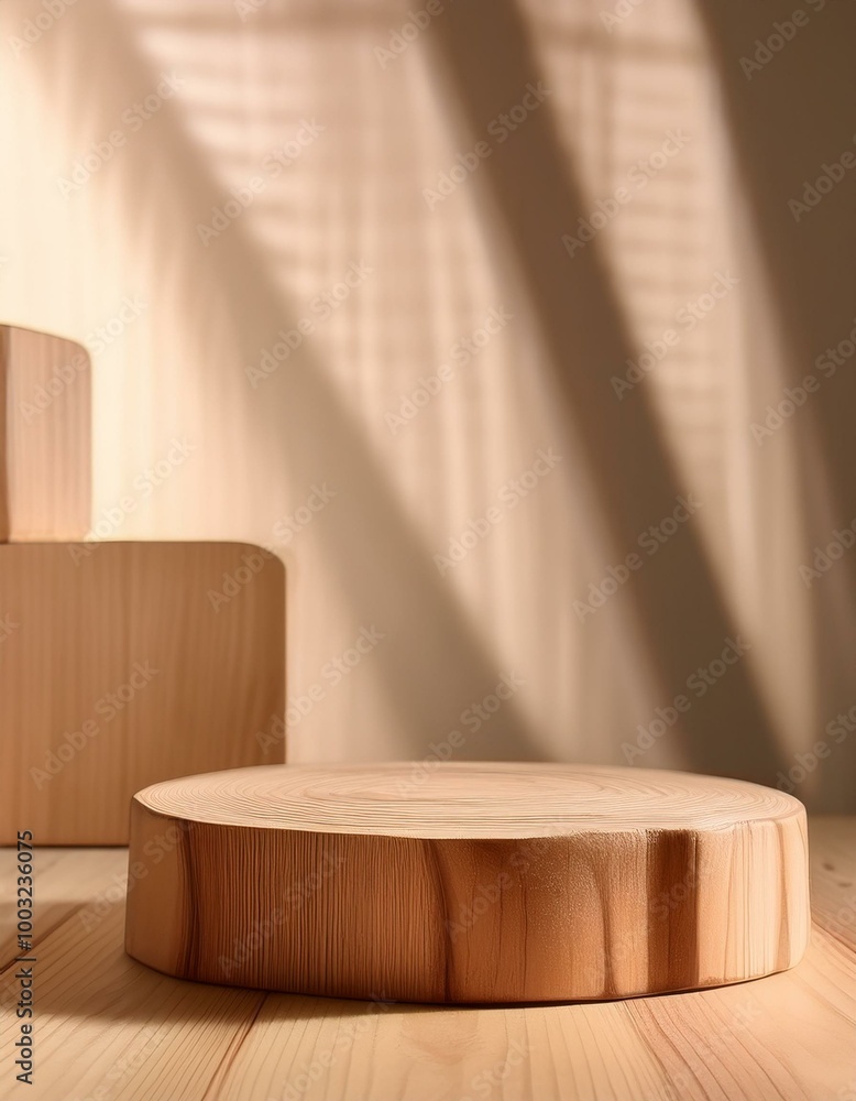 Wooden platform in sunlight Wooden platform in sunlight