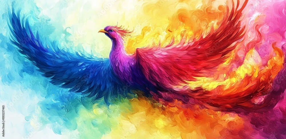 Obraz premium Phoenix Bird - Fire Burning. Phoenix rising from the ashes, phoenix rising from the ashes wallpaper. Phoenix warrior wallpaper.
