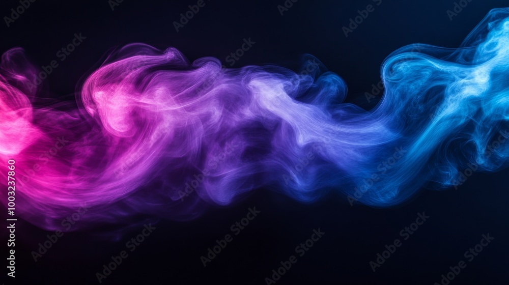 Colorful smoke on black background, abstract Colorful smoke on black background, abstract
