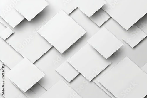 Stylish gray seamless geometric pattern. 3D paper cubes. Template for wallpapers, textiles, fabrics, wrapping paper, backgrounds, textures with volume extruding effect.