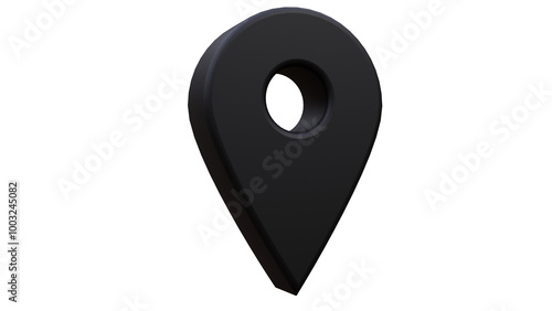 Location 3D İcon,Location 3D symbol, Gps icon 3d,Gps symbol, Black