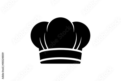 Catering Service Logo Icon: Minimalist chef hat icon Style: Culinary and refined Background: Solid white