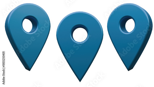 Location 3D İcon,Location 3D symbol, Gps icon 3d,Gps symbol, Blue/Dark Blue