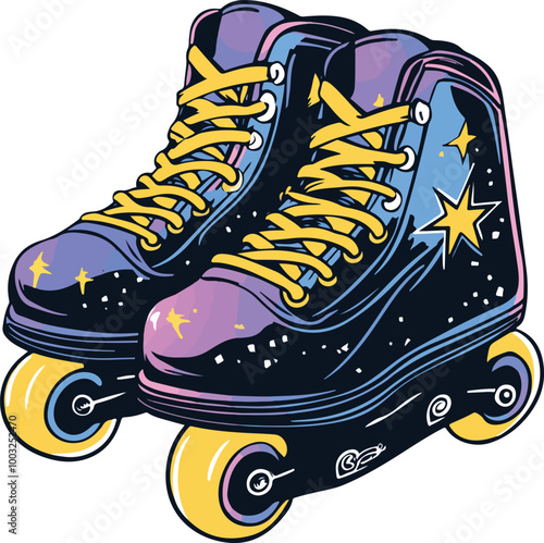 Roller Skates Vector Illustration