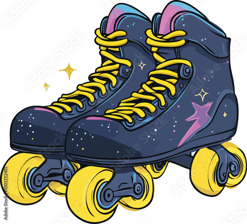 Roller Skates Vector Illustration