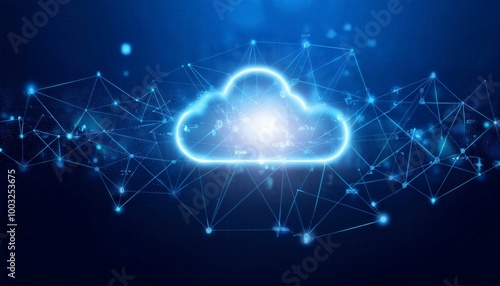 Cloud Computing Data Center Multi Cloud Hybrid Cloud Information Storage. Generated image