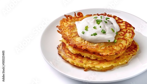 Potato pancakes are shallow fried grated or ground potato, matzo meal, flour and a binding ingredient such as egg or applesauce, flavored with grated garlic or onion and sour cream, cottage cheese