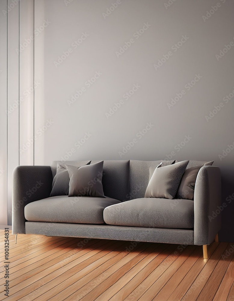 Modern Minimalism: Gray Sofa Meets Wooden Charm
Modern Minimalism: Gray Sofa Meets Wooden Charm