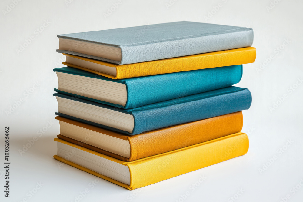 A stack of books in colorful silk covers A stack of books in colorful silk covers
