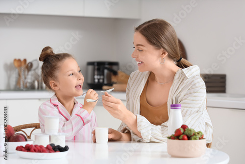 Cute little girl in pajamas...