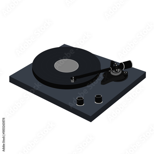 turntable with  vinyl record player 