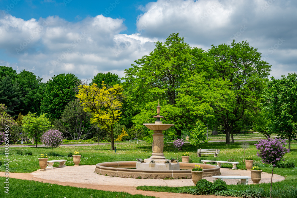 Heffelfinger Fountain in Lyndale Park Rose Garden in Minneapolis Heffelfinger Fountain in Lyndale Park Rose Garden in Minneapolis