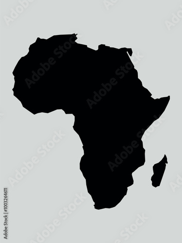 africa map isolated on white background. Map of africa. Vector illustration