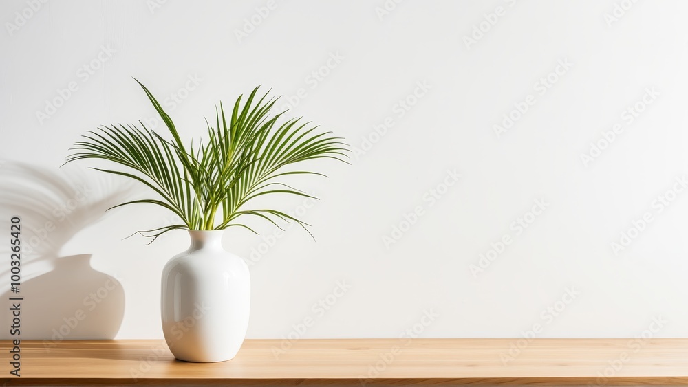 Wooden Kitchen Countertop Against White Wall for Product Presentation Wooden Kitchen Countertop Against White Wall for Product Presentation