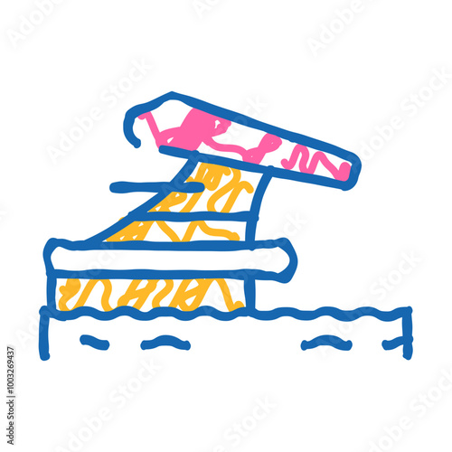 swimming water sport doodle icon sketch vector. swimming water sport sign. isolated symbol illustration