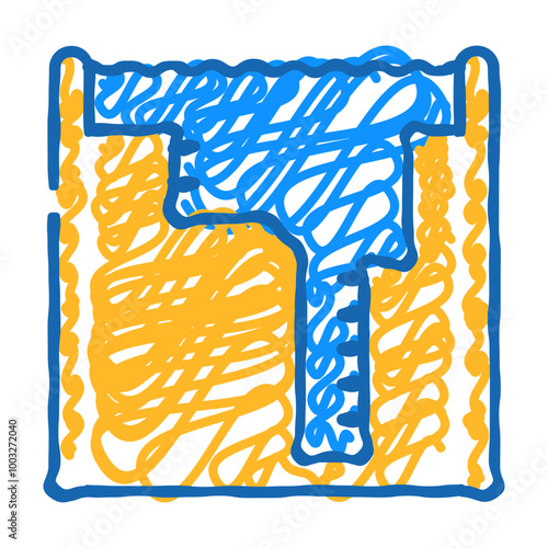 freediving water pool doodle icon sketch vector. freediving water pool sign. isolated symbol illustration
