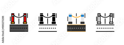 Set of Parking bollard Icon