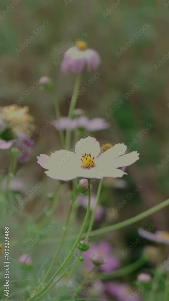 A field of wildflowers and other wild flowers. High quality 4k footage A field of wildflowers and other wild flowers. High quality 4k footage