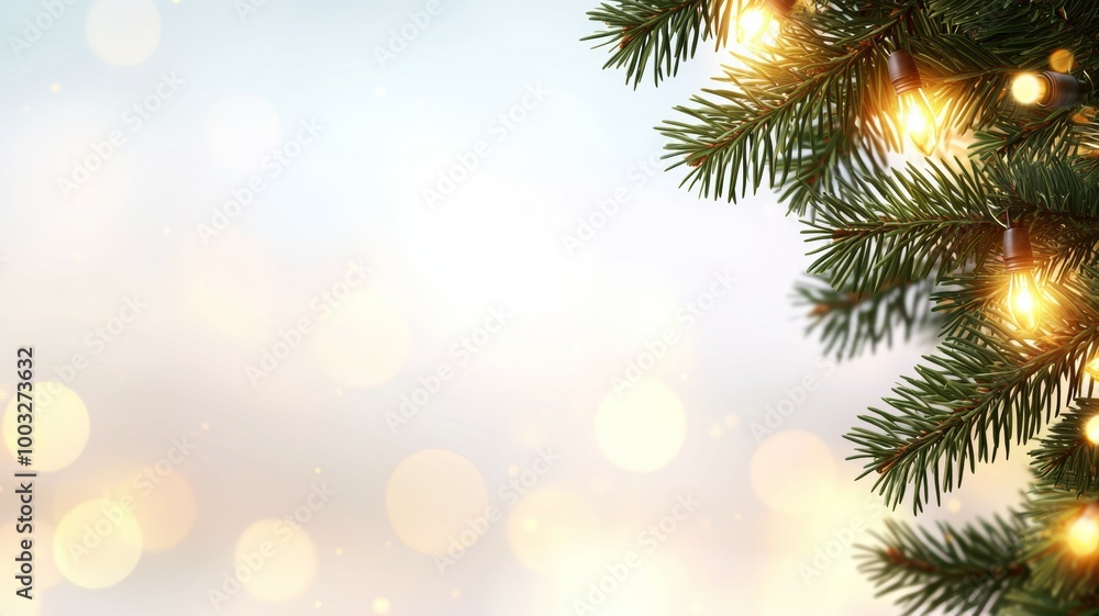 A Christmas tree with lights on it A Christmas tree with lights on it