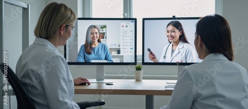 Telehealth dental consultations via teledentistry technology photo