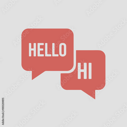 Conversational Bubbles Featuring 'Hello' and 'Hi'