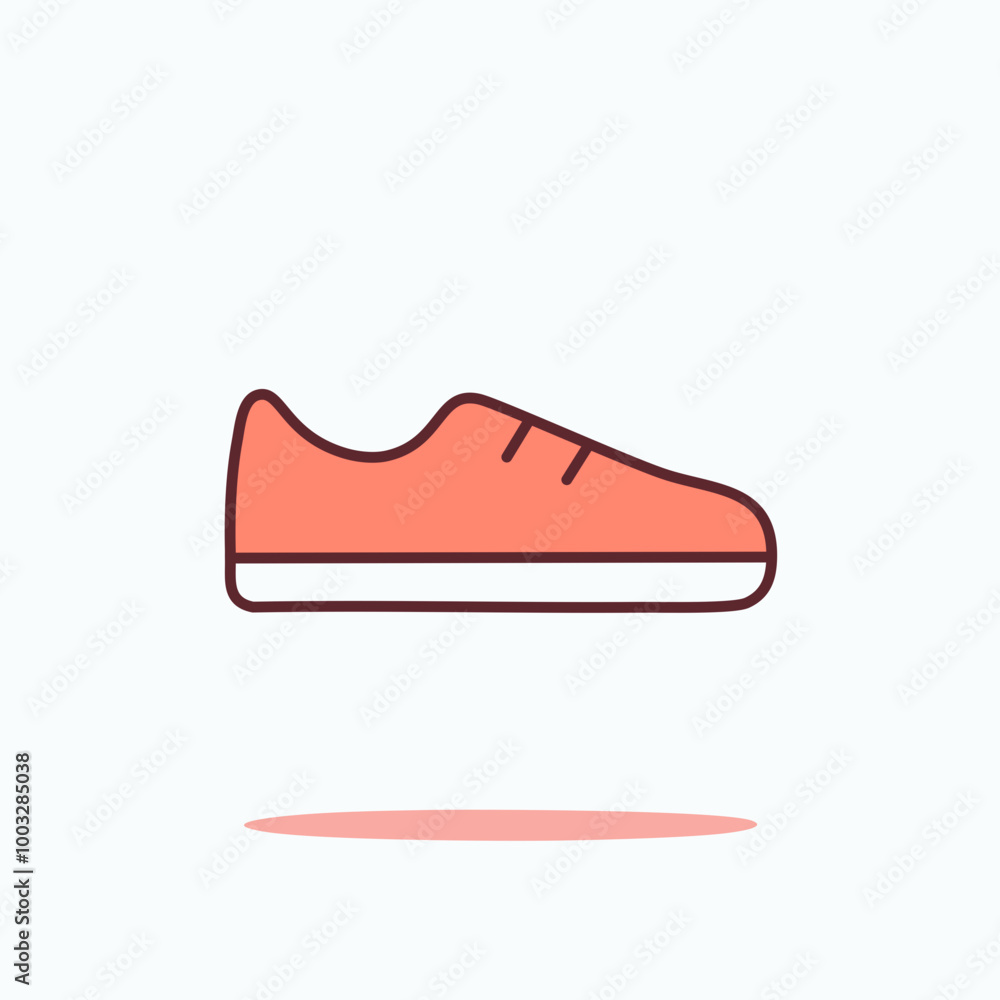 Stylized Vector Shoe Design on Light Background Stylized Vector Shoe Design on Light Background