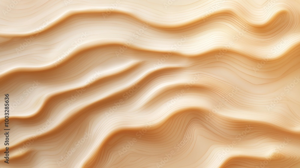 The image is a close up of a wooden surface with a wave pattern The image is a close up of a wooden surface with a wave pattern