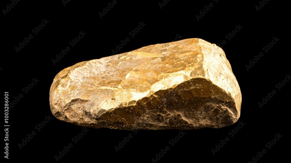 A large rock sits on a black background A large rock sits on a black background