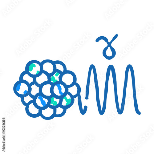 electromagnetic waves doodle icon sketch vector. electromagnetic waves sign. isolated symbol illustration