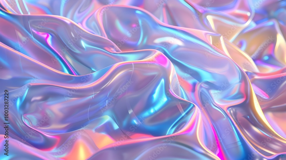 Captivating Iridescent Wavy Structure in Captivating Iridescent Wavy Structure in