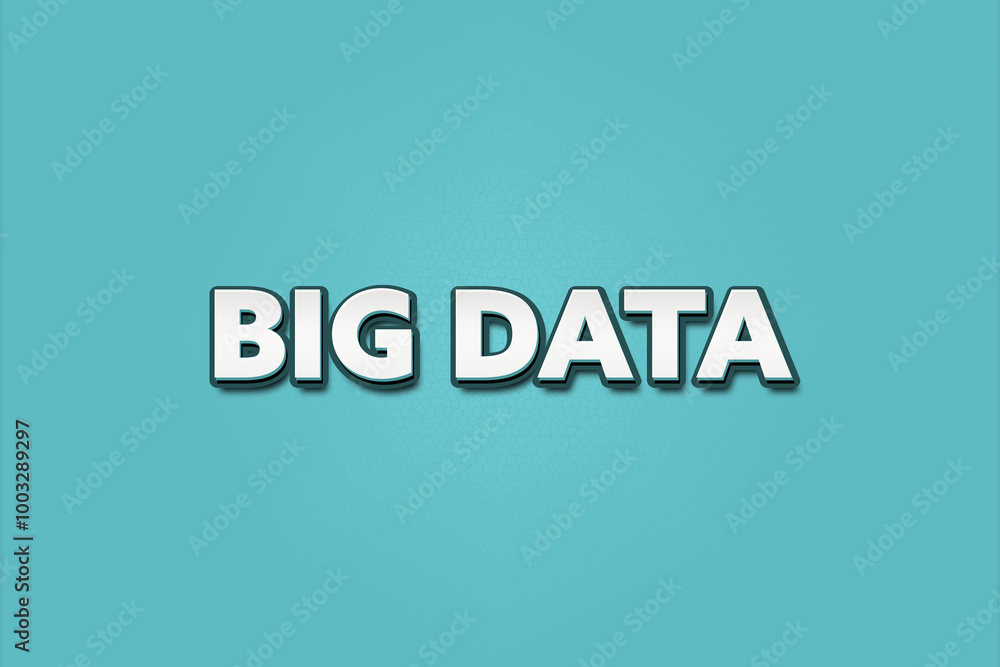 Obraz premium Big Data. A Illustration with white text isolated on light green background.