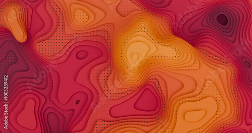 Layered Topography abstract pattern with waves