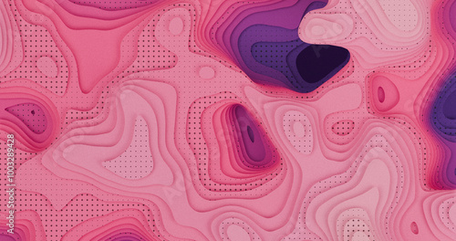 Layered Topography abstract pattern with waves