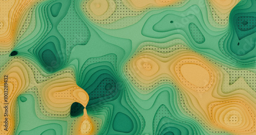Layered Topography abstract pattern with waves