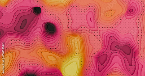 Layered Topography abstract pattern with waves