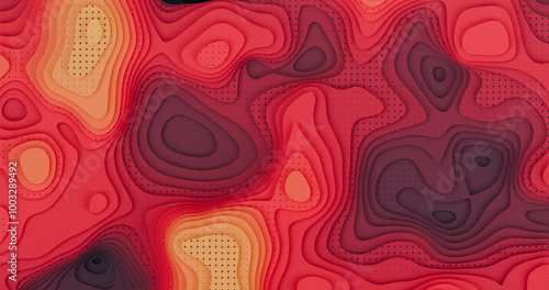 Layered Topography abstract pattern with waves