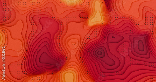 Layered Topography abstract pattern with waves