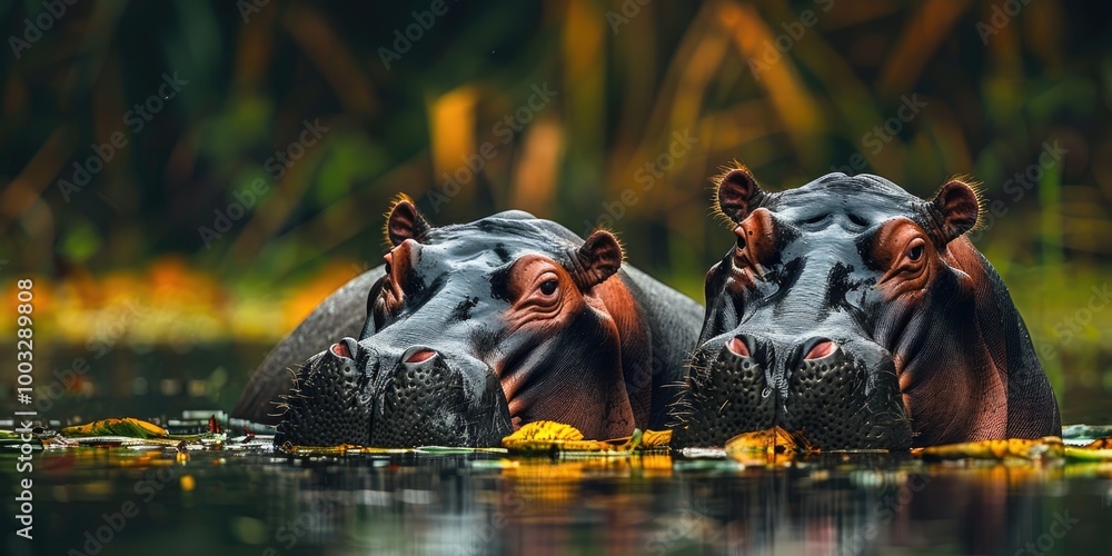 Fototapeta premium Typical hippopotamus