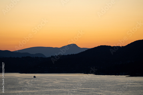 sunrise over the lake