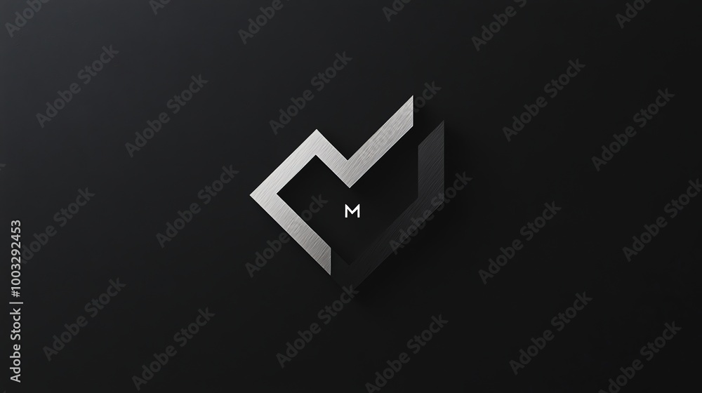 A modern logo for a company or brand. The logo is a simple, geometric design in a heart shape. A modern logo for a company or brand. The logo is a simple, geometric design in a heart shape.