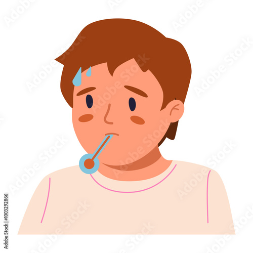 Kid Character Sneezing and Coughing Right and Wrong. Medical Recommendation How to Sneeze Properly. Prevention against