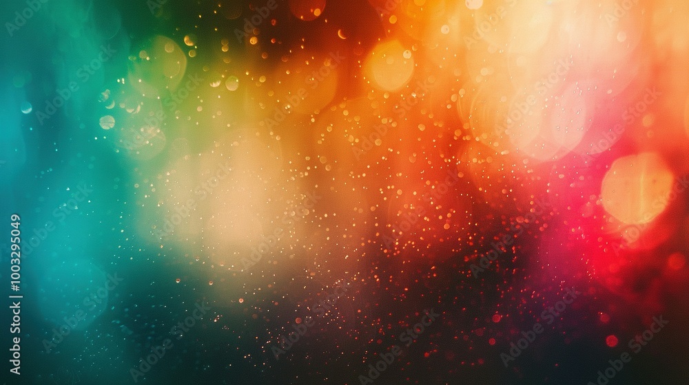 Abstract Bokeh Background with Blue, Orange, and Red Colors Abstract Bokeh Background with Blue, Orange, and Red Colors
