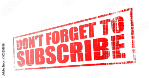 subscribe rubber stamp illustration