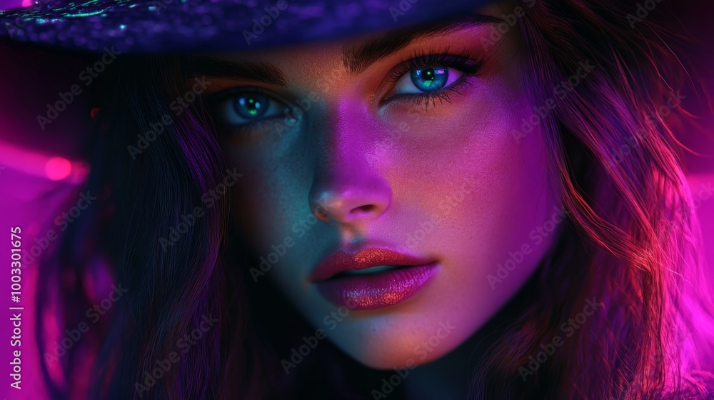 Enchanting Witch in Autumn Setting with Pumpkins and Magical Atmosphere Enchanting Witch in Autumn Setting with Pumpkins and Magical Atmosphere