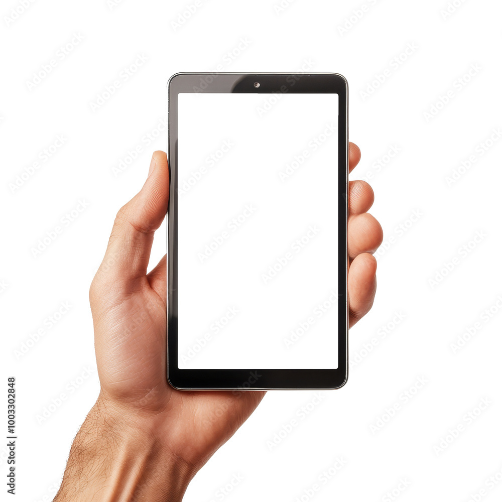 Hand Holding Tablet with Blank Screen Hand Holding Tablet with Blank Screen