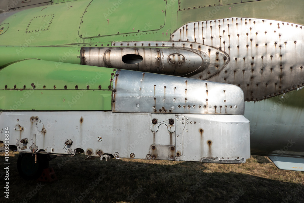 30 mm caliber cannon in the wing of a jet fighter 30 mm caliber cannon in the wing of a jet fighter