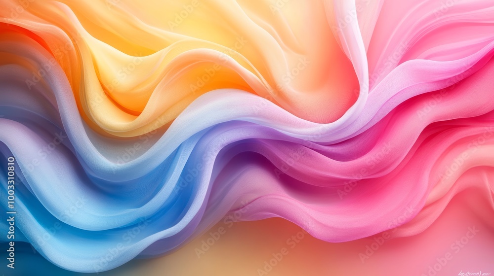 Colorful abstract swirling waves in pastel tones Colorful abstract swirling waves in pastel tones