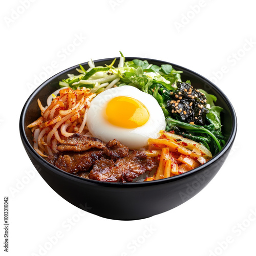 Korean Bibimbap with Fried Egg