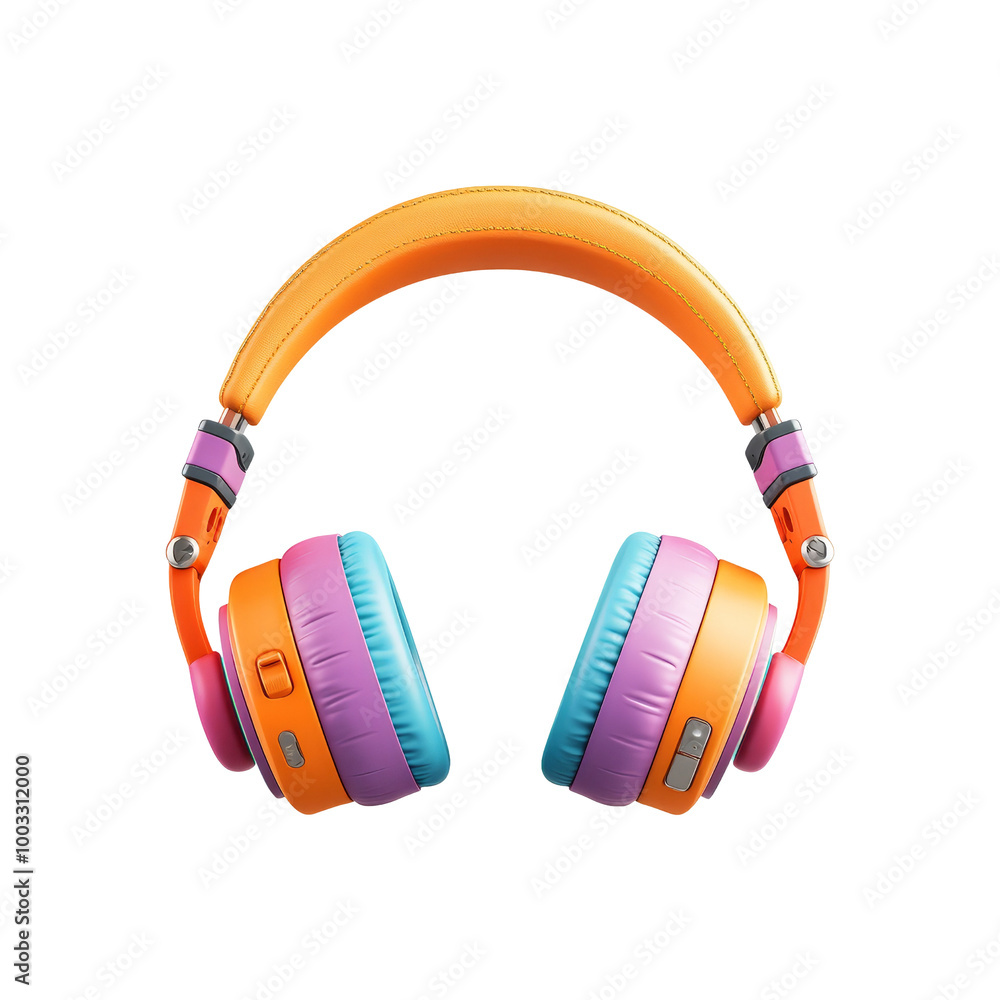 Colorful Headphones Isolated Colorful Headphones Isolated